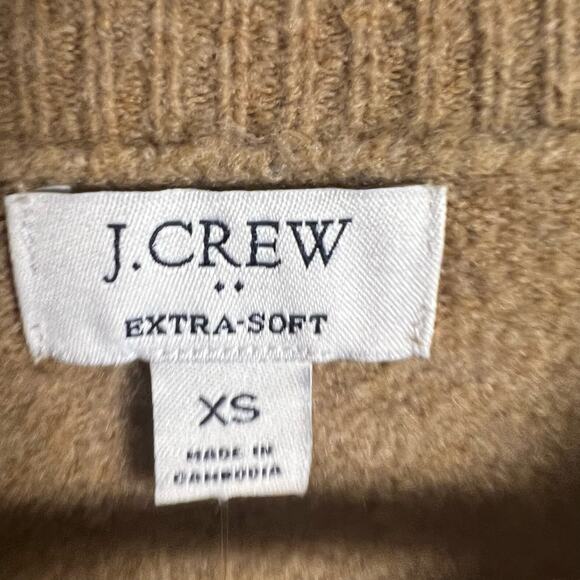J.Crew Tan Crewneck Long Sleeve Sweater in Extra Soft Yarn Size XS - Picture 10 of 11